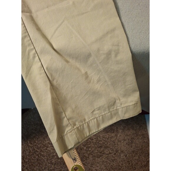 Tailor Byrd Collection Pants Men's 38x34 Chino Business Casual Flat Front Khaki - Picture 10 of 11